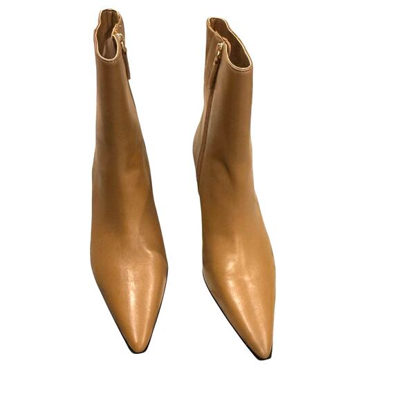 J. Crew New Stevie Ankle Boots Stiletto Heels Leather Cafe Latte Size US 10 NWOB - Picture 4 of 9